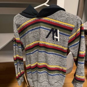 Mayoral boys size 2 stripe shirt with hoodie